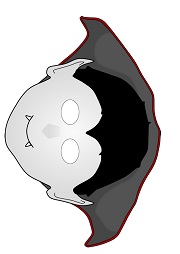 çocuklar için hazır kağıttan Korkunç Surat maskesi şablonu